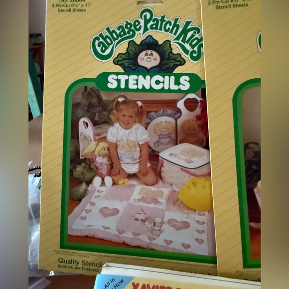 Set of 3 Cabbage Patch Kids Stencil Set, great Vintage Lot! - Picture 2 of 7